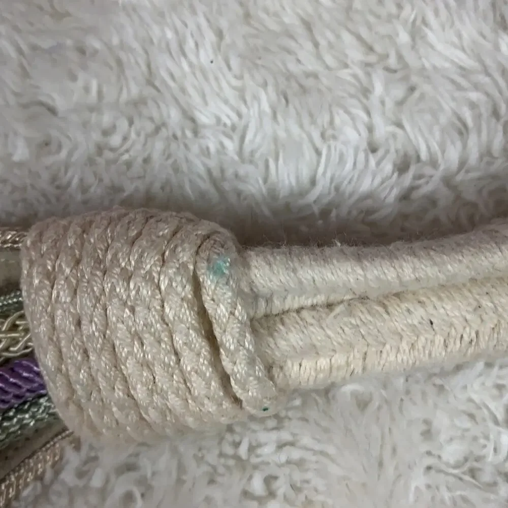 Vintage ione‎ for coastlines suede and rope hook belt, med